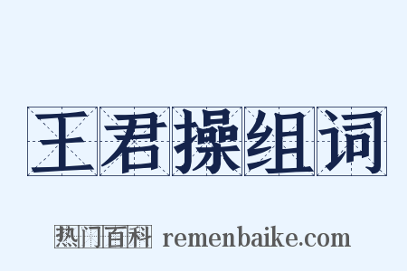 王君操组词是什么意思的图片